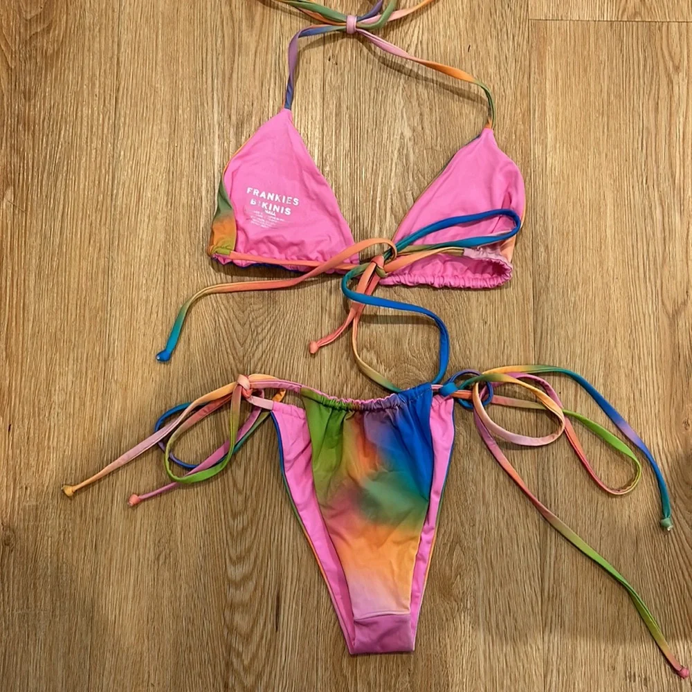 Frankie’s Bikinis Multi Colored Bikini - Picture 4 of 4